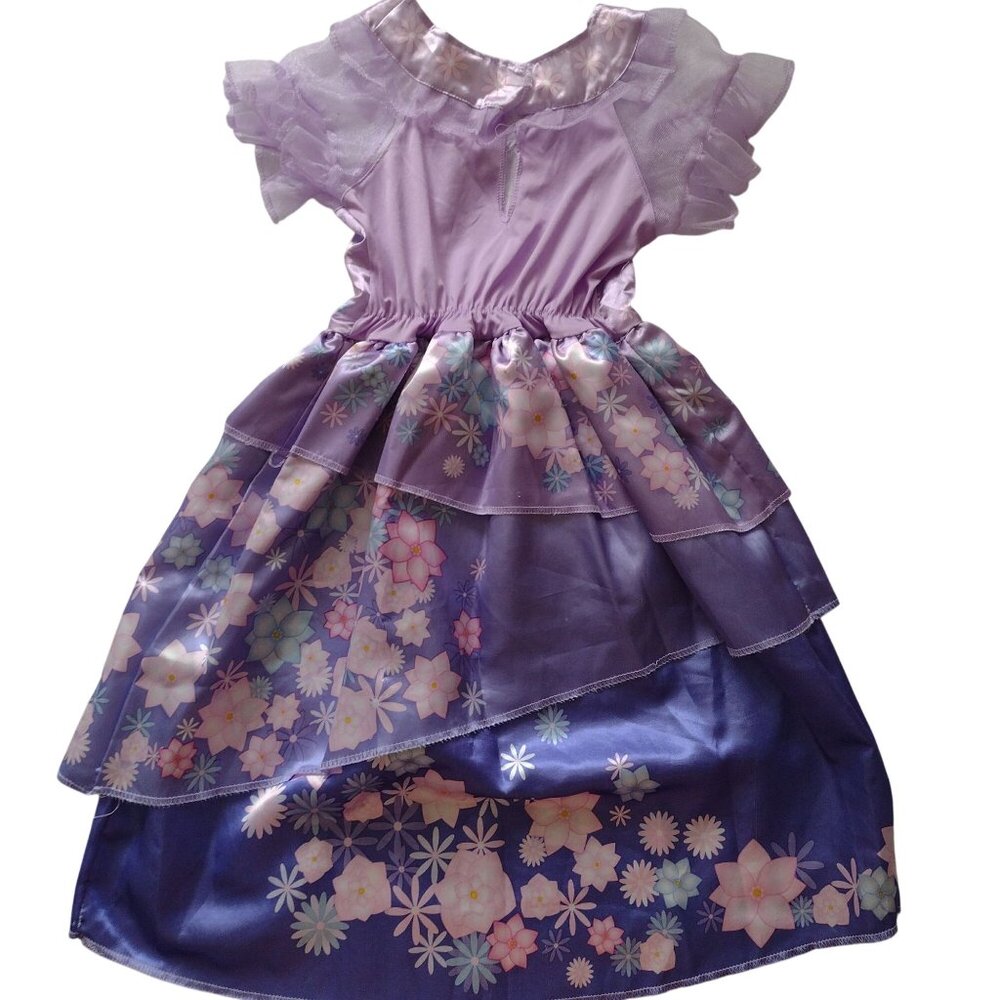 Disney Encanto Isabela Girls Costume 4-6X Purple Floral Fantasy Play Dress Up - Picture 4 of 9